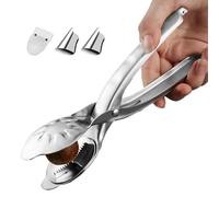 Pecan Cracker Tool Manual Stainless Chestnut Peeler Jagged Design Fast Nut for Home Kitchen Restaurant Chef Adult Elderly Weak Hand Child Youth