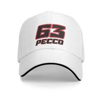 Pecco Bagnaia 63 2022 Casquette Mode Casquettes de Baseball décontractées Casquette de Baseball Ajustable Chapeaux Unisex d’été