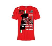 Pecco Bagnaia Champion du Monde 2022 T-Shirt, Rouge, S Hommes