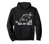 Pêche à la carpe avec inscription « Suck My Balls » Sweat à Capuche