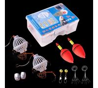 Pêche À La Carpe Flotteur Bobber Monstres Marins Avec Forte Explosion Crochets De Pêche Flotteur De Pêche + Hameçon Boîte De Matériel De Pêche