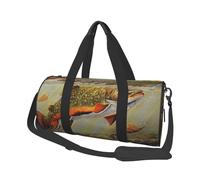 Pêche à la Mouche à la Truite, Sac de Voyage de Grande capacité, Sac à Main Rond, Sac de Voyage de Sport, fourre-Tout, Sac de Fitness