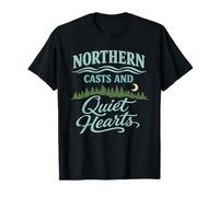 Pêche à la Mouche dans Les eaux du Nord Pêche en rivière Calme Nature Life T-Shirt
