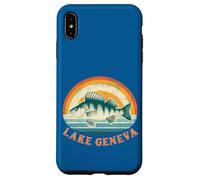 Pêche à la Perche au Lever du Soleil sur Le lac Léman Coque pour iPhone XS Max
