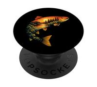 Pêche à la Truite, Coucher de Soleil, Nature, Paysage, Poisson, PopSockets PopGrip Adhésif