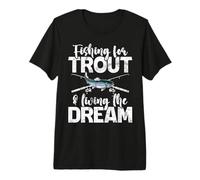 Pêche à la Truite et Vivre la Truite de rêve T-Shirt Haut de Gamme