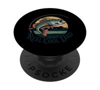Pêche amusante du 4 juillet - pêcheur patriotique bar poisson PopSockets PopGrip Adhésif