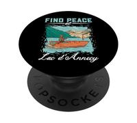 Pêche au lac d'Annecy PopSockets PopGrip Adhésif
