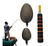 Pêche au lanceur d'appâts, cuillère à lancer d'appâts de pêche - Pelle à leurre de pêche télescopique - Mangeoire de lanceur d'appât antidérapante en acier inoxydable, pour père, petit ami et amateurs