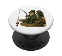 Pêche au Leprechaun par Clover Fish Basket Saint Patrick Day PopSockets PopGrip Adhésif