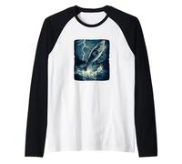Pêche aux tempêtes avec des Poissons de Bar Cool pour Adultes et Enfants Manche Raglan