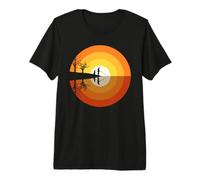 Pêche avec Mon Meilleur ami au Coucher du Soleil T-Shirt Haut de Gamme