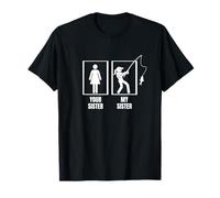 Pêche avec ta sœur, ma sœur, mon frère, pêche amusante T-Shirt