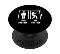 Pêche avec Ton frère, Mon frère, ta sœur, pêche Amusante PopSockets PopGrip Adhésif