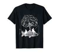 Pêche - Carpe Fish Island Art Funny Carp Fishing T-Shirt
