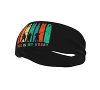 Pêche Ceci est mon passe-temps Bandeaux Hommes Femmes Antidérapant Évacuant la Transpiration Sport Bandeau pour Gym Basketball Yoga Bandeaux Cheveux