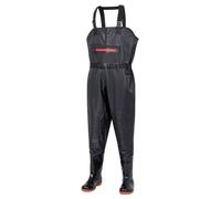 Pêche Cuissardes Waders version renforcée en PVC Waders de Poitrine avec Bottes en Caoutchouc Antidérapant Poche étanche pour téléphone Portable pour Pantalon Pêche,Jardinage,Chasse
