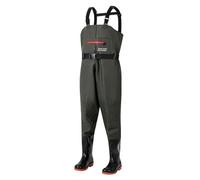 Pêche Cuissardes Waders version renforcée en PVC Waders de Poitrine avec Bottes en Caoutchouc Antidérapant Poche étanche pour téléphone Portable pour Pantalon Pêche,Jardinage,Chasse