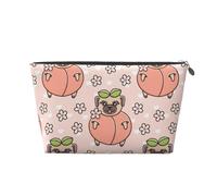Pêche de Chien Rose, Trousse de Toilette Trousse de Maquillage Sac à cosmétiques Trousse de Toilette de Voyage Portable