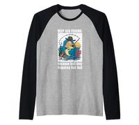 Pêche en Haute mer Parce Que Le pêcheur de Golf Humour Ocean Fisherman Manche Raglan