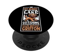 Pêche et Griffon Fauve de Bretagne PopSockets PopGrip Adhésif
