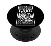 Pêche et Inuits du Nord PopSockets PopGrip Adhésif