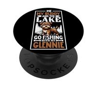 Pêche et Irish Glen of Imaal Terrier PopSockets PopGrip Adhésif