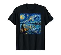 Pêche et Nuit Lumineuse sur Les eaux calmes T-Shirt