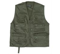 PÊCHE GILET MULTI POCHE HOMMES GILET CHASSE VOYAGE TRAVAIL USURE OLIVE OD S-4XL