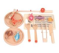 Pêche Puzzle de Jeu en Bois avec Magnétique Animaux Océan Aimants en Bois Jouet pour Enfant Multicolore PT087 Multicolore G