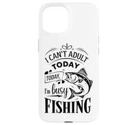 Pêche rétro pour un week-end paresseux - Je suis occupé à pêcher à l'achigan Coque pour iPhone 15