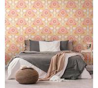 Pêche Rose Floral Peint Fleur Pastel Rétro 39530-5 AS Creation Pièce Décor