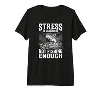 Pêche soulagement du Stress à Grande Bouche Bar pêcheur lac Humour T-Shirt Haut de Gamme
