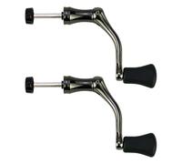 Pêche Spinning Reel Poignée Métal, Moulinet Manivelle pour Gauchers et Droitiers Remplacement Power Poignée Grip avec Poignée en Caoutchouc Souple pour Moulinets de Pêche