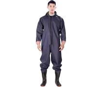 Pêche Waders Pantalons de pêche imperméables épais, Chaussures Wader, vêtements, Maillots, Costume, Bottes complètes, Ensemble Poitrine, vêtements de pataugeoire for Hommes et Femmes(75 Silk Blue,39)