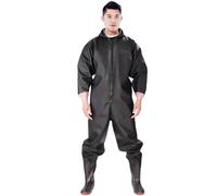 Pêche waders Pantalons de pêche imperméables épais, chaussures Wader, vêtements, maillots, costume, bottes complètes, ensemble poitrine, vêtements de pataugeoire for hommes et femmes(75 silk black,36)