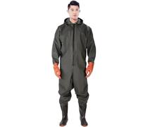 Pêche waders Pantalons de pêche imperméables épais, chaussures Wader, vêtements, maillots, costume, bottes complètes, ensemble poitrine, vêtements de pataugeoire for hommes et femmes(80 silk green glo