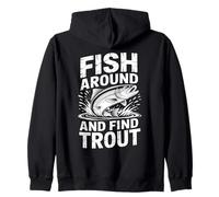 Pêcher Autour et trouver la Truite pêche Vintage Sweat à Capuche