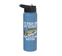 Pêcher ou ne pas pêcher c'est une question stupide truite Stainless Steel Insulated Water Bottle