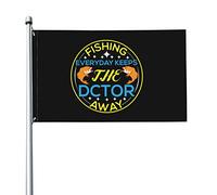 Pêcher Tous Les Jours Éloigne Le Docteur Drapeau De Jardin Colorée Bannière Durable Garden Flag Pour Porche Extérieure Balcon 90X150Cm