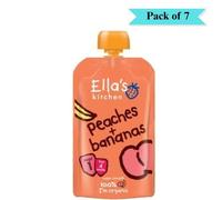 Pêches et bananes Ellas Kitchen Stage 1 - paquet de 7 (120 g chacun)