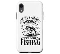 Pêcheur amusant rétro If I've Gone Missing I've Gone Fishing Coque pour iPhone XR