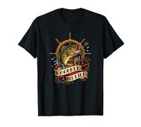 Pêcheur au Bar crocheté pour la Vie Tatouage pêcheur pêcheur T-Shirt