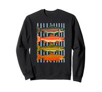 Pêcheur coloré pour pêche à la Truite et au Poisson Vintage Sweatshirt