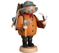 Pêcheur De Bois Coloré HxBxT = 18x11x14cm NEU Figurine De Fumée Rauchmann