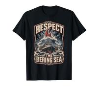 Pêcheur De Crabe Royal D'Alaska Respect The Bering Sea T-Shirt
