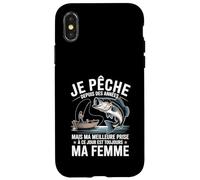 Pêcheur des Années De Pêche Meilleure Prise C'est Ma Femme Coque pour iPhone X/XS