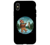 Pêcheur en Pain d'épice Vacances Hiver Catch Noël Coque pour iPhone X/XS