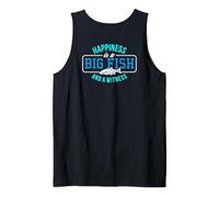 Pêcheur Happiness Big Fish and Witness Noir Débardeur