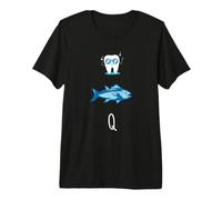 Pêcheur Humour Rebus Dents Thon Cadeau Drôle Homme Poisson T-Shirt Haut de Gamme